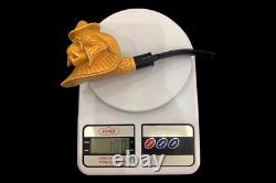 Large Size WIZARD Figure Pipe By Altay New Block Meerschaum Handmade W Case1499