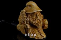 Large Size WIZARD Figure Pipe By Altay New Block Meerschaum Handmade W Case1499