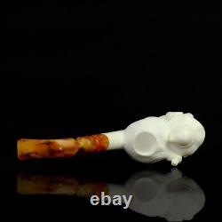 Large Size WIZARD Figure Pipe By EGE New Block Meerschaum Handmade W Case#867