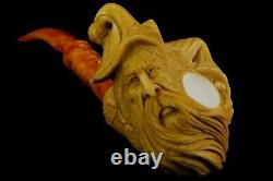 Large Size WIZARD Figure Pipe New Block Meerschaum Handmade W Case#168