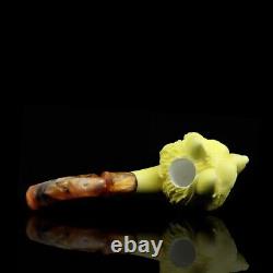 Large Size Wolf Pipe By Kenan new-block Meerschaum Handmade W Case+tamper#113