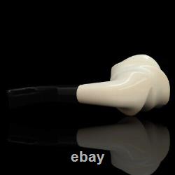 Large Smooth Swirl Pipe & Tamper BLOCK MEERSCHAUM-NEW-HAND CARVED Case#544