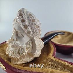 Large Sultan Ertugrul Meerschaum Pipe hancarved block meerschaum by CPW #2073