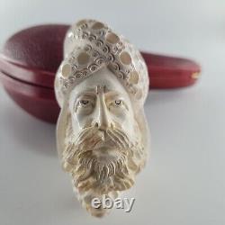 Large Sultan Ertugrul Meerschaum Pipe hancarved block meerschaum by CPW #2073