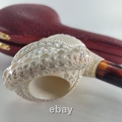 Large Sultan Ertugrul Meerschaum Pipe hancarved block meerschaum by CPW #2073