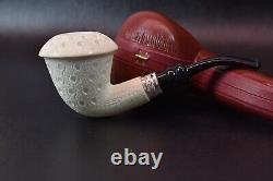 Large TEKIN Lattice Calabash Pipe BLOCK MEERSCHAUM-NEW-HAND CARVED W Case#813