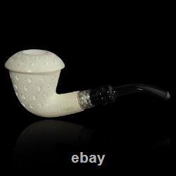 Large TEKIN Lattice Calabash Pipe BLOCK MEERSCHAUM-NEW-HAND CARVED W Case#813