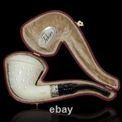 Large TEKIN Lattice Calabash Pipe BLOCK MEERSCHAUM-NEW-HAND CARVED W Case#813