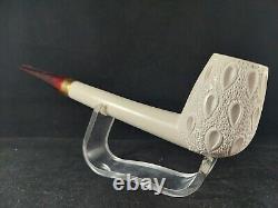 Largest lattice block meerschaum pipe, block meerschaum pipe, unique design