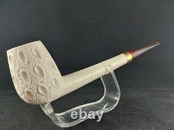 Largest lattice block meerschaum pipe, block meerschaum pipe, unique design