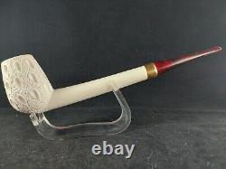 Largest lattice block meerschaum pipe, block meerschaum pipe, unique design