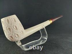 Largest lattice block meerschaum pipe, block meerschaum pipe, unique design