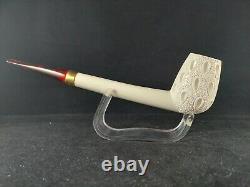 Largest lattice block meerschaum pipe, block meerschaum pipe, unique design