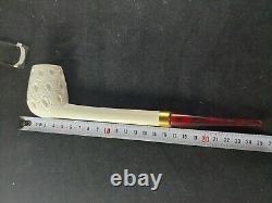 Largest lattice block meerschaum pipe, block meerschaum pipe, unique design