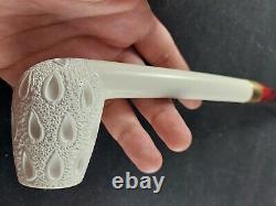 Largest lattice block meerschaum pipe, block meerschaum pipe, unique design