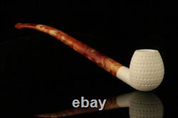 Lattice Apple Churchwarden Block Meerschaum Pipe with fitted case M2099