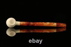 Lattice Apple Churchwarden Block Meerschaum Pipe with fitted case M2099