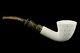 Lattice Bent Dublin Pipe By Tekin-new-block Meerschaum Handmade W Case#1577