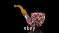 Lattice Bent Dublin Pipe By Tekin-new-block Meerschaum Handmade W Case#556