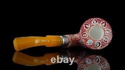 Lattice Bent Dublin Pipe By Tekin-new-block Meerschaum Handmade W Case#556