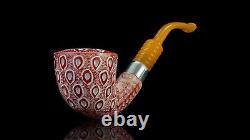 Lattice Bent Dublin Pipe By Tekin-new-block Meerschaum Handmade W Case#556