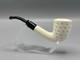 Lattice Bent Dublin Pipe By Tekin-new-block Meerschaum Handmade W Case#854