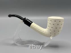 Lattice Bent Dublin Pipe By Tekin-new-block Meerschaum Handmade W Case#854