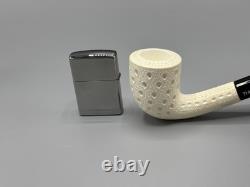 Lattice Bent Dublin Pipe By Tekin-new-block Meerschaum Handmade W Case#854