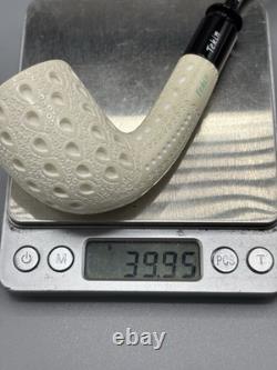 Lattice Bent Dublin Pipe By Tekin-new-block Meerschaum Handmade W Case#854