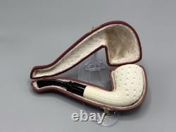 Lattice Bent Dublin Pipe By Tekin-new-block Meerschaum Handmade W Case#854