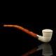 Lattice Bent Dublin Pipe New-block Meerschaum Handmade W Case#888 Churchwarden