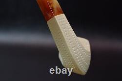 Lattice Bent Panel Pipe By ALI -new-block Meerschaum Handmade W Case#1272
