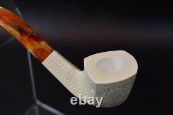 Lattice Bent Panel Pipe By ALI -new-block Meerschaum Handmade W Case#1272