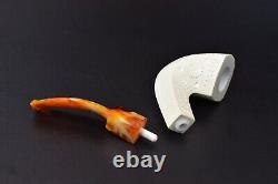 Lattice Bent Panel Pipe By ALI -new-block Meerschaum Handmade W Case#1272