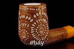 Lattice Billiard Pipe By ALI new-block Meerschaum Handmade W Case#759