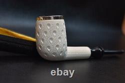 Lattice Billiard Pipe By Tekin-new-block Meerschaum Handmade W Silver W Case#494