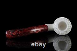 Lattice Block Meerschaum Pipe Classic handmade smoking tobacco with case MD-51