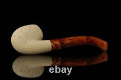 Lattice Block Meerschaum Pipe with fitted case M1330
