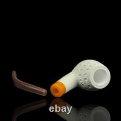Lattice Brandy Pipe -new-block Meerschaum Handmade W Case#1908