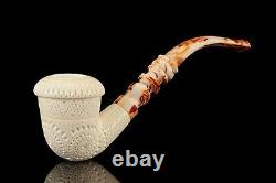 Lattice Calabash Pipe New-block Meerschaum Handmade W Case#197