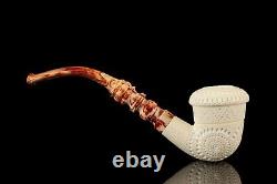 Lattice Calabash Pipe New-block Meerschaum Handmade W Case#197