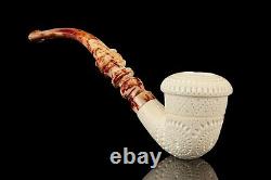 Lattice Calabash Pipe New-block Meerschaum Handmade W Case#197