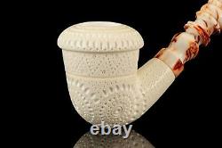 Lattice Calabash Pipe New-block Meerschaum Handmade W Case#197