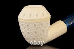 Lattice Design Rhodesian Pipe By Tekin-new-block Meerschaum Handmade W Case#110