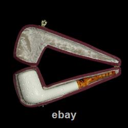 Lattice Lovat Pipe BLOCK MEERSCHAUM-NEW-HANDCARVED Case#1652 W Tamper