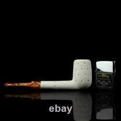 Lattice Lovat Pipe BLOCK MEERSCHAUM-NEW-HANDCARVED Case#1652 W Tamper