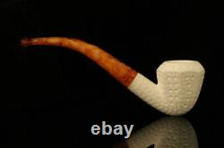 Lattice Octagon Block Meerschaum Pipe with fitted case M2024