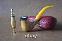 Lee Van Cleef PIPE & Tamper By Ali BLOCK MEERSCHAUM-NEW-HAND CARVED Case#1501