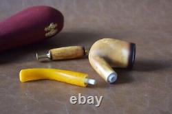 Lee Van Cleef PIPE & Tamper By Ali BLOCK MEERSCHAUM-NEW-HAND CARVED Case#1501