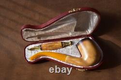 Lee Van Cleef PIPE & Tamper By Ali BLOCK MEERSCHAUM-NEW-HAND CARVED Case#1501